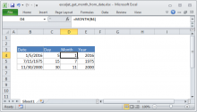 Excel formula: Get month from date